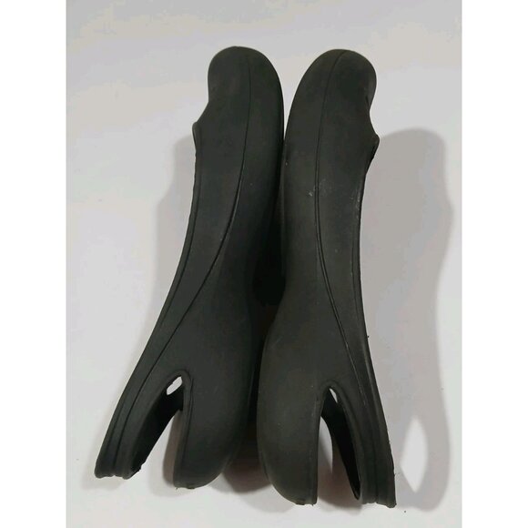 Crocs Kadee Sling Back Ballet Flats Size 6 Black Laser Cut Rubber Light - Picture 4 of 8